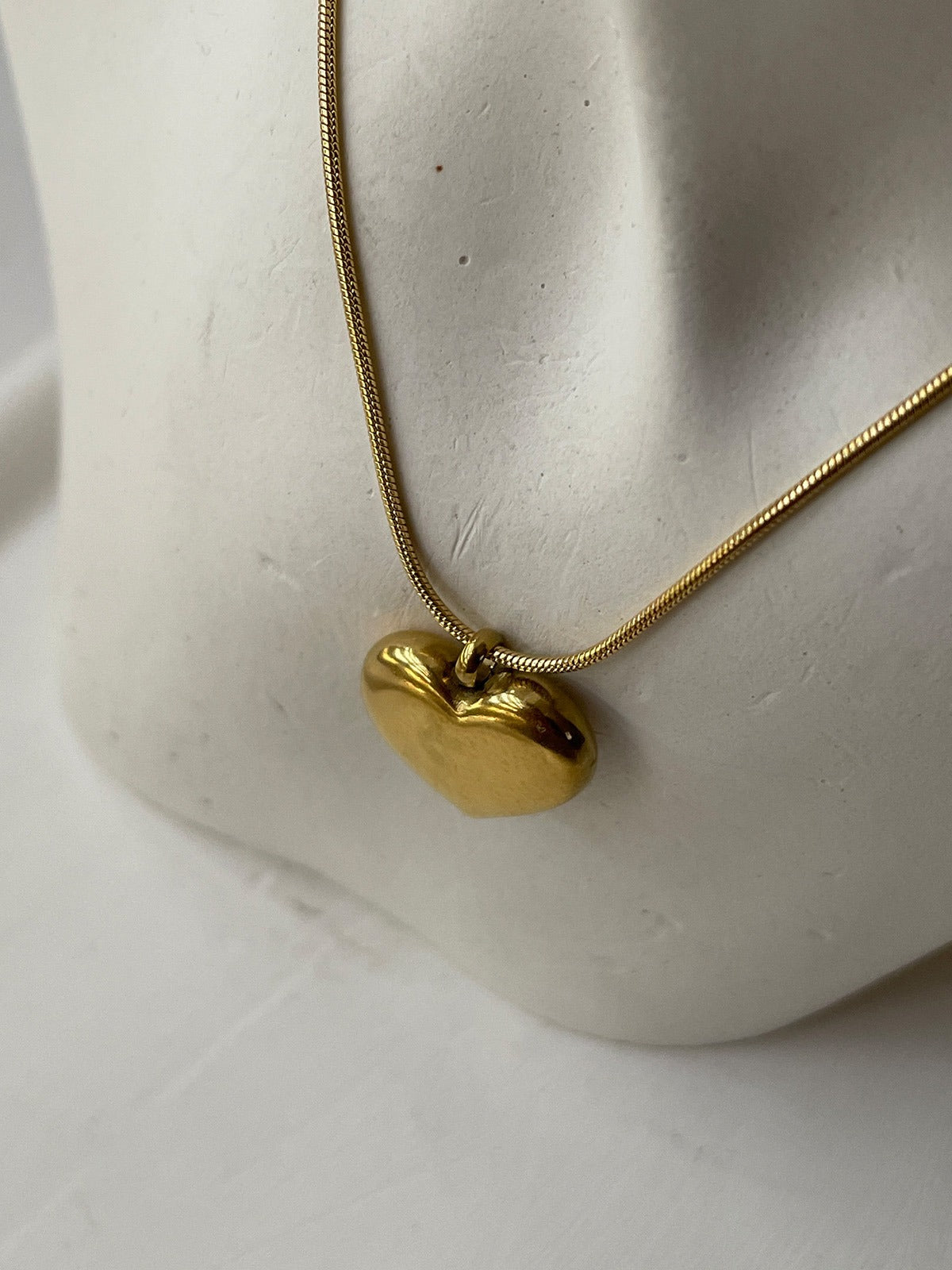24k Gold Plated Heart Pendant Chain