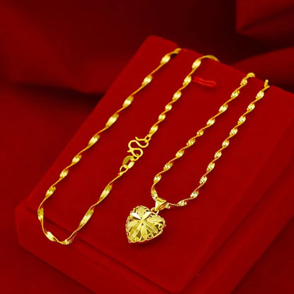 Golden Aura Heart Necklace